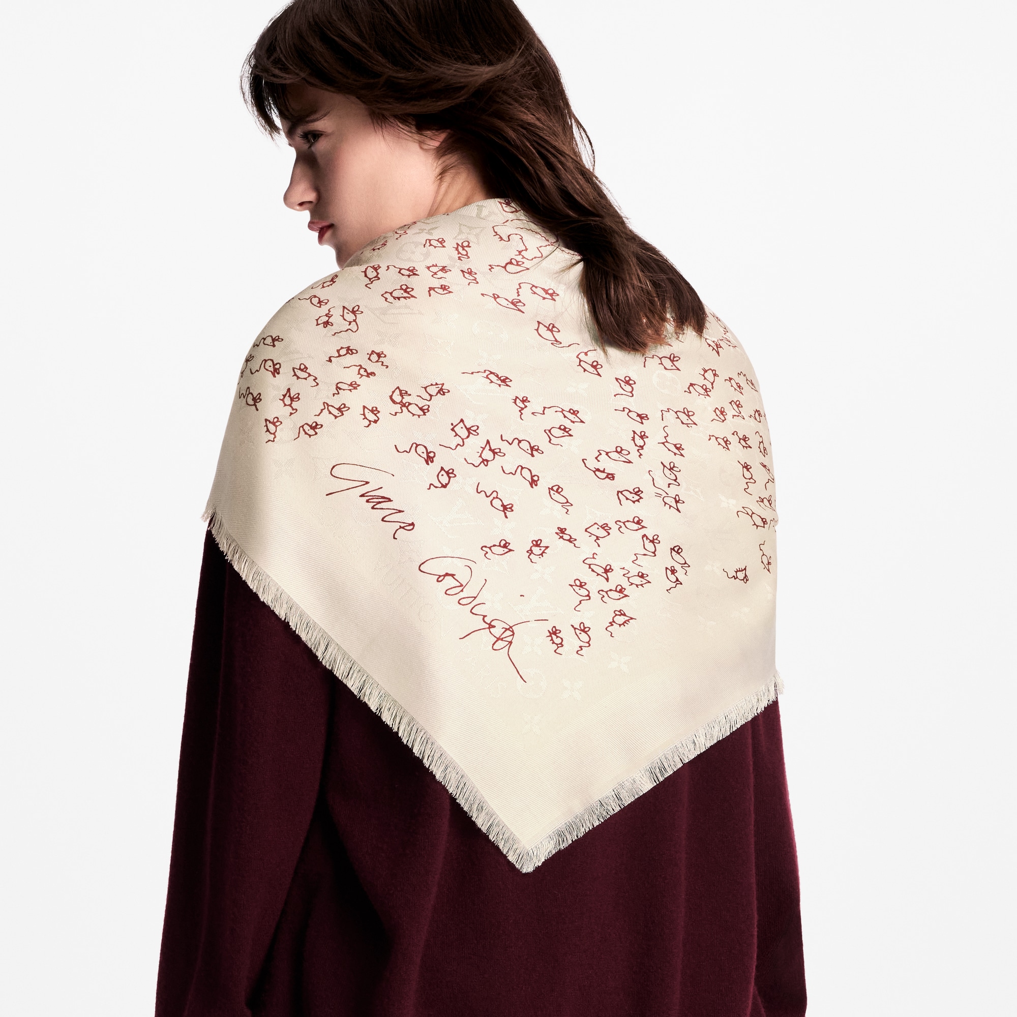 ✨未使用✨ルイヴィトン✨ショール✨モノグラム LUIS VUITTON ショールモノグラムシャイン ＜ノワール＞